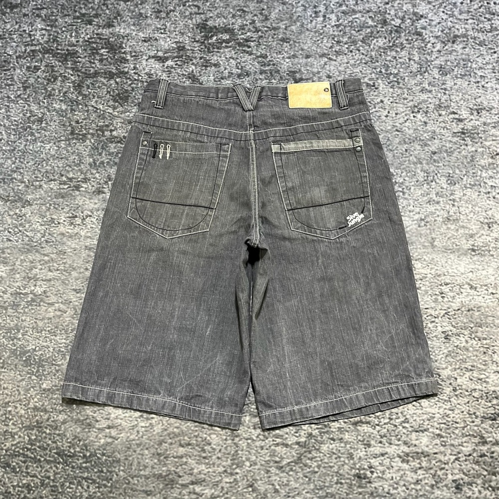5ive Jungle Jorts Mens 36 Gray Baggy Skater Grunge Vintage Y2K Denim Shorts